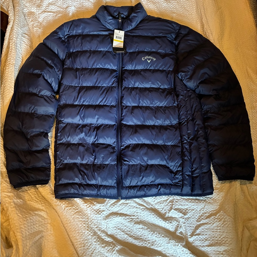 Callaway Men's Navy Puffer Jacket NWT (medium)
